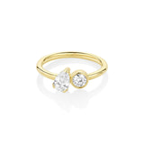 0.51ct Pear & 0.22ct Round Diamond Chloe [flat lay]