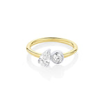 0.48ct Pear Shape Diamond and 0.23ct Round Diamond Chloe [front view]