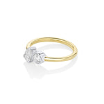 0.48ct Pear Shape Diamond and 0.23ct Round Diamond Chloe [side view]
