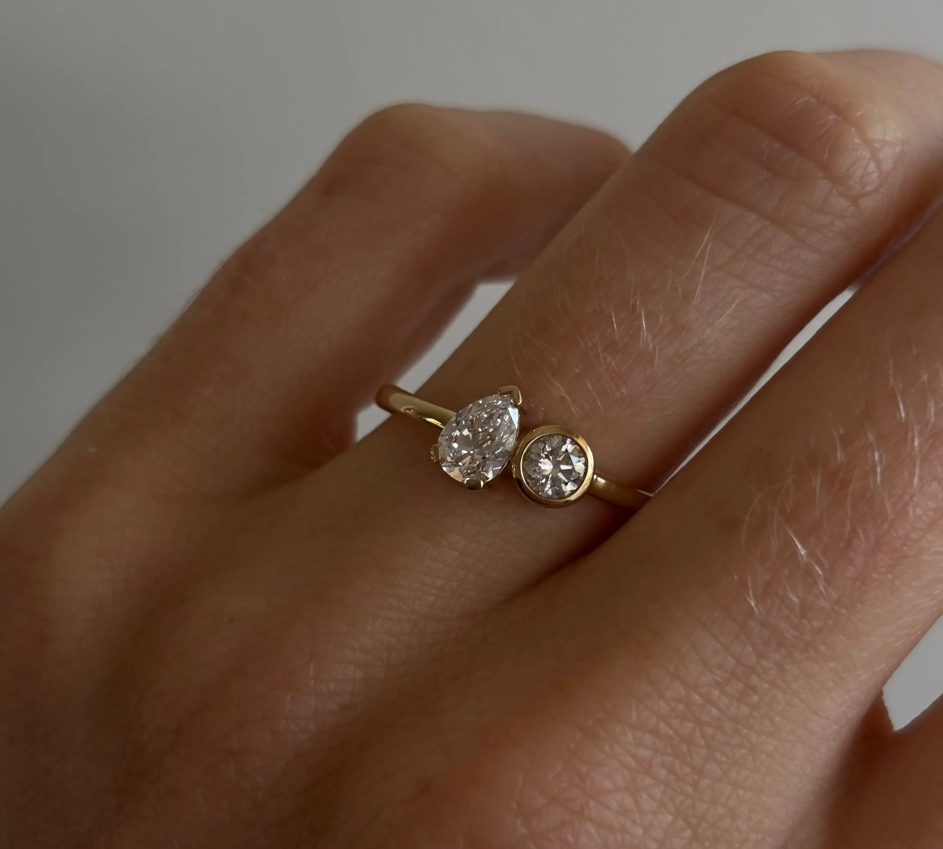 0.51ct Pear & 0.22ct Round Diamond Chloe [on hand]
