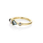 0.52ct Montana Sapphire, Sapphire and Diamond Kaleidoscope Ring side