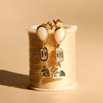 0.53tcw Opal Bezel Set Dangle Earrings Marrow Fine