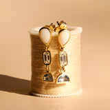 0.53tcw Opal Bezel Set Dangle Earrings Marrow Fine