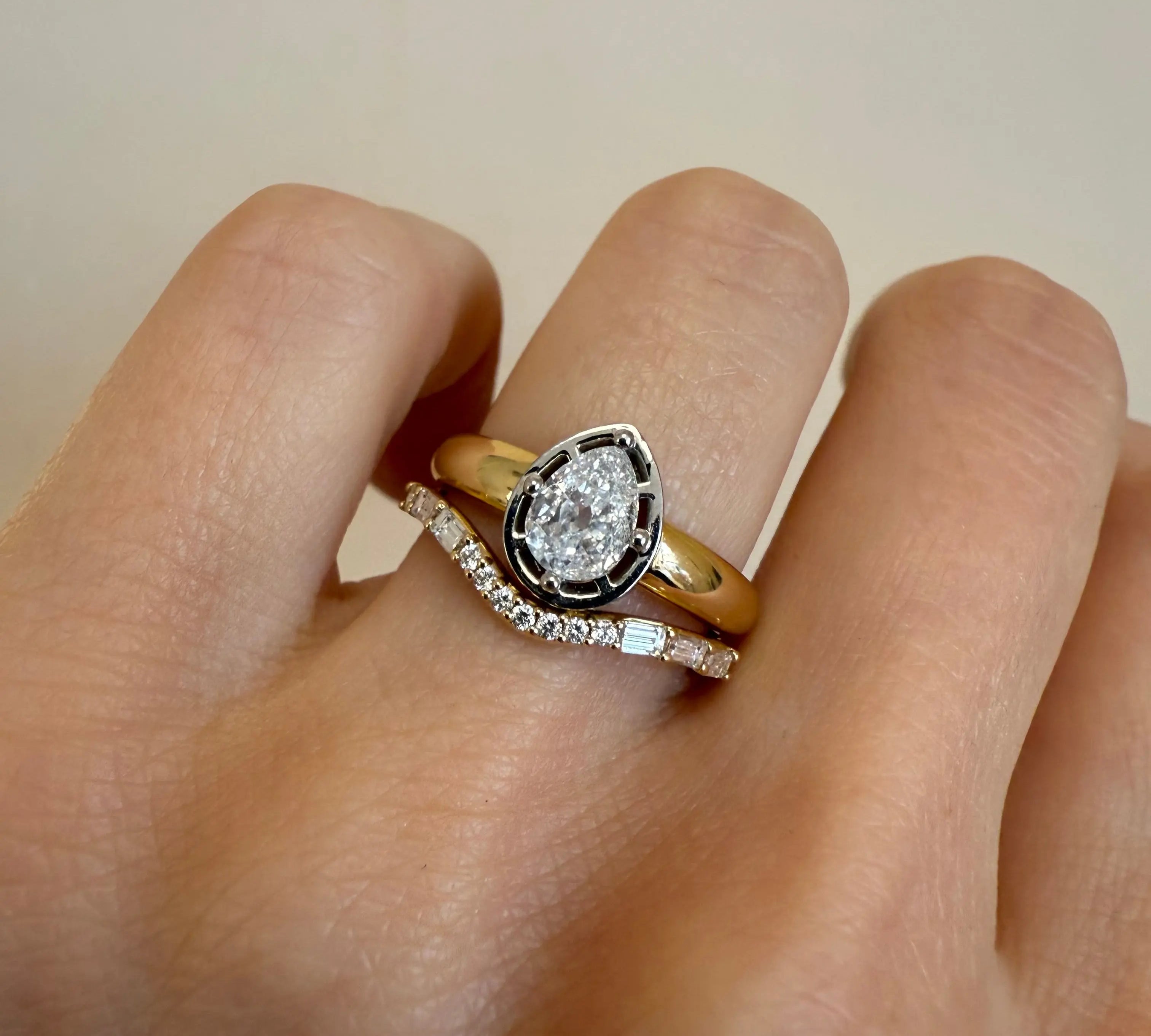 0.58ct Pear Georgia Ring [on hand]
