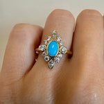 0.58ct Turquoise Scarlette Compass Ring [on hand]