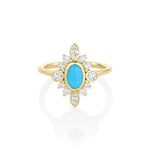 0.58ct Turquoise Scarlette Compass Ring [front view]