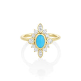 0.58ct Turquoise Scarlette Compass Ring [front view]