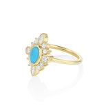 0.58ct Turquoise Scarlette Compass Ring [side view]