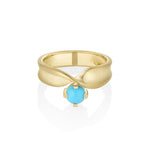 0.58ct Turquoise Twist Ring [front view]