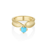 0.58ct Turquoise Twist Ring [front view]