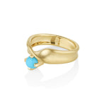0.58ct Turquoise Twist Ring [side view]