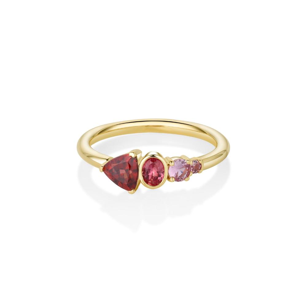 0.59ct Zircon and Sapphire Linear Band [front view]