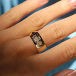 0.61ct Zircon and Diamond Tessera Band [on hand]