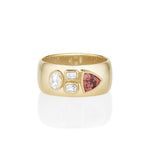 0.61ct Zircon and Diamond Tessera Band [front view]