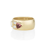 0.61ct Zircon and Diamond Tessera Band [side view]