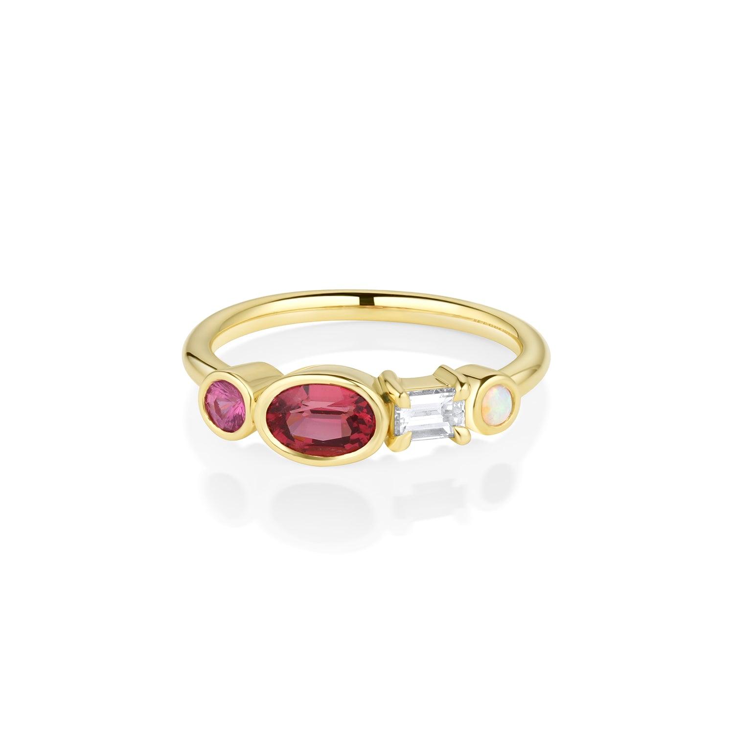 0.64ct Spinel and Ruby Linear Band - Marrow Fine