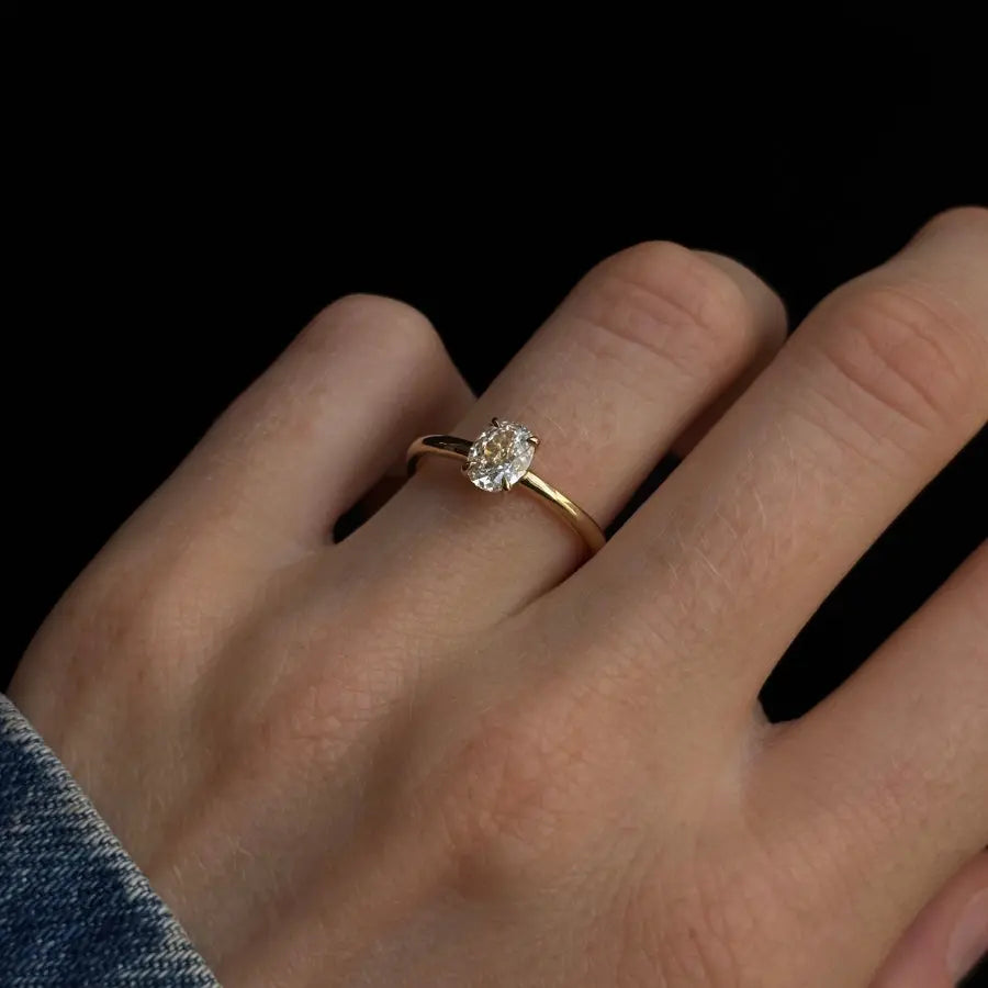 0.65ct Oval Diamond Francesca Ring [on hand]
