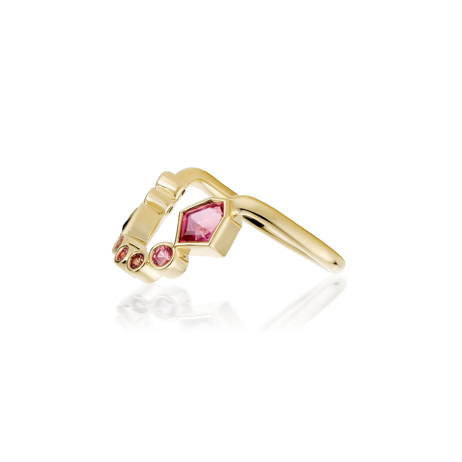 0.66ct Winza Sapphire and Sapphire Lucy Band side