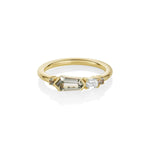 0.72ct Sapphire and Diamond Linear Band [yellow gold]