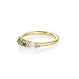 0.72ct Sapphire and Diamond Linear Band side view