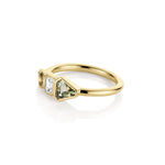 0.79tcw Sapphire and White Diamond Linear Ring side