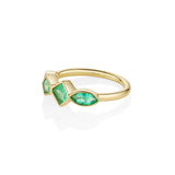 0.81ctw Winza Emerald Bezel Linear Band Marrow Fine