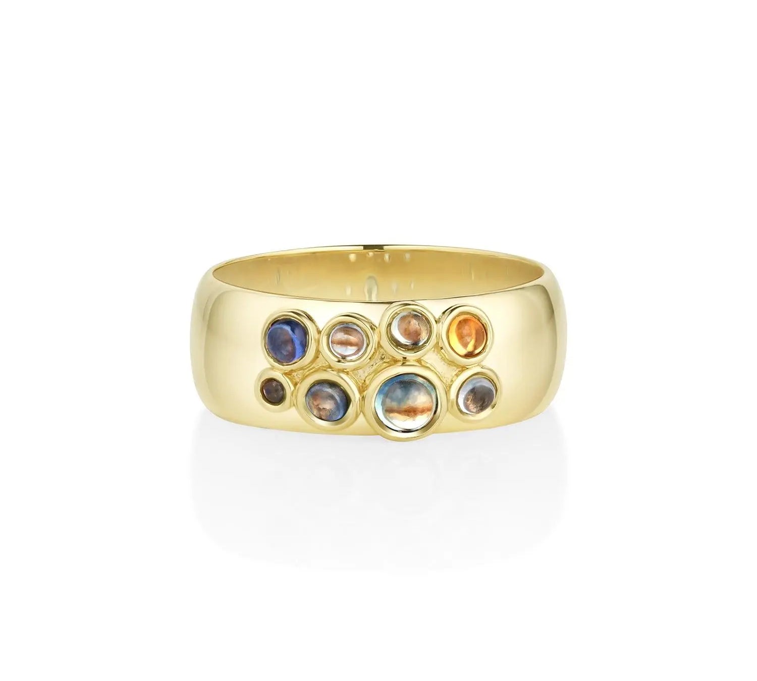 0.88tcw Montana Sapphire Tessera Cigar Band - Marrow Fine