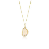 3.89ct Opal and Rose Cut Diamond Pendant