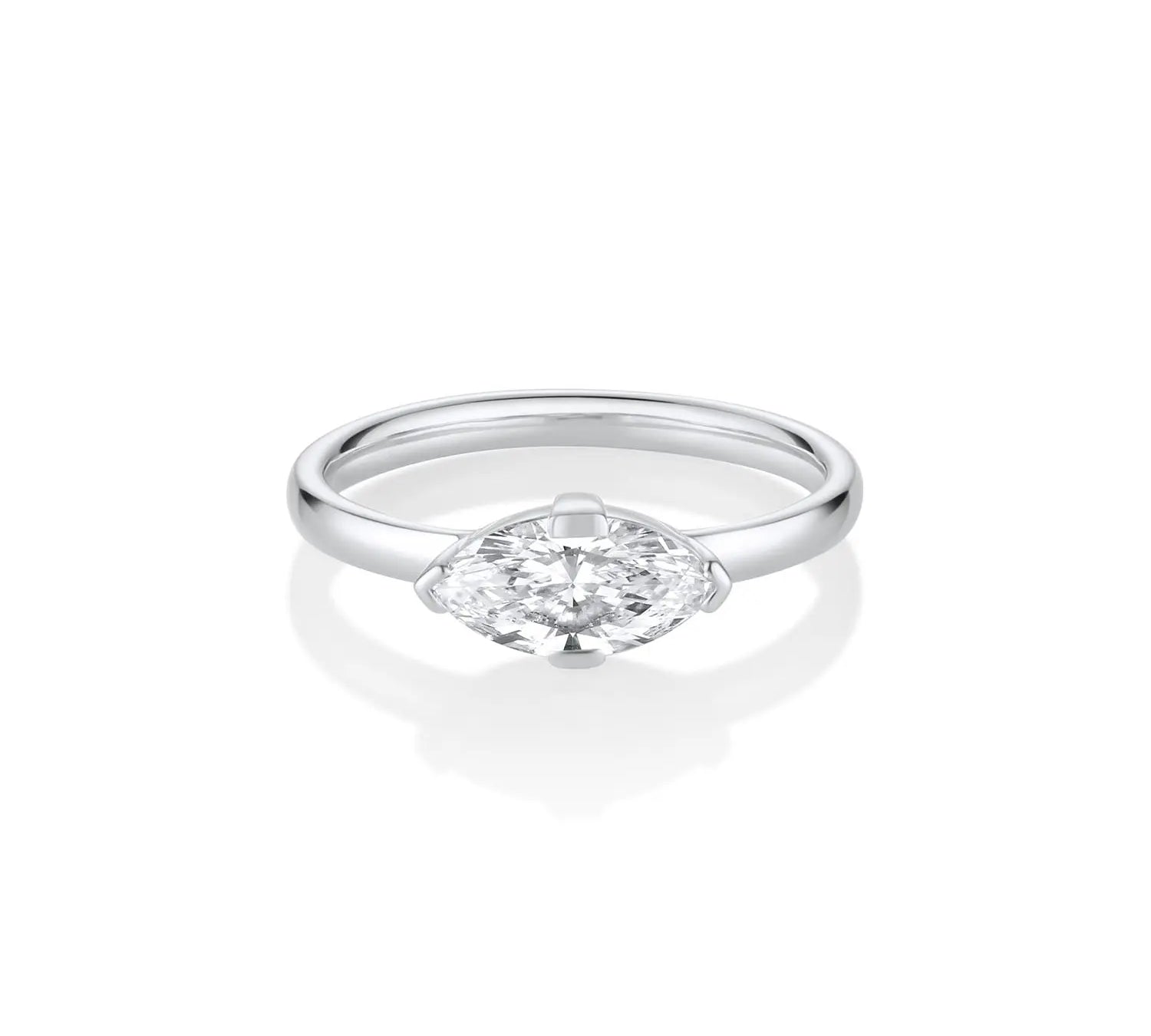 0.90ct Lab-Created Diamond Marquise Noelle Ring [White Gold]
