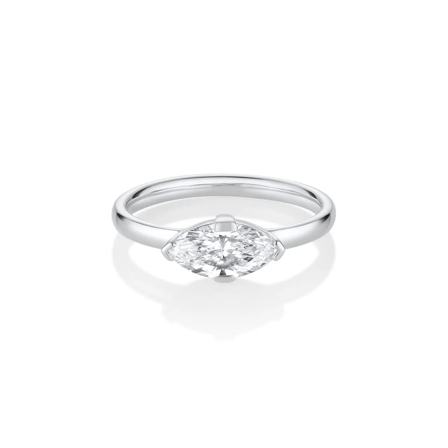 0.90ct Lab-Created Diamond Marquise Noelle Ring [White Gold]