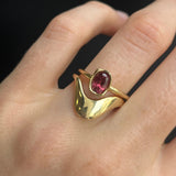 0.93ct Malawi Ruby Abstract Bezel Ring [on hand]