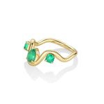 0.99ctw Emerald Arno Band side view