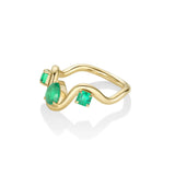 0.99ctw Emerald Arno Band side view