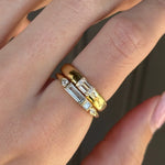 0.32ctw White Diamond 4 Shaped Linear Band On hand