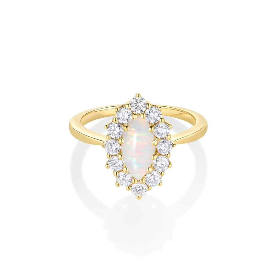 0.71ct Opal .80ct Diamond Petals