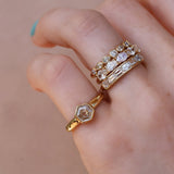 1.00ct Bezel Set White Diamond Hex Ring Marrow Fine