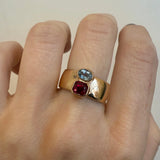 1.02ct Ruby & Sapphire Relic Ring [on hand]