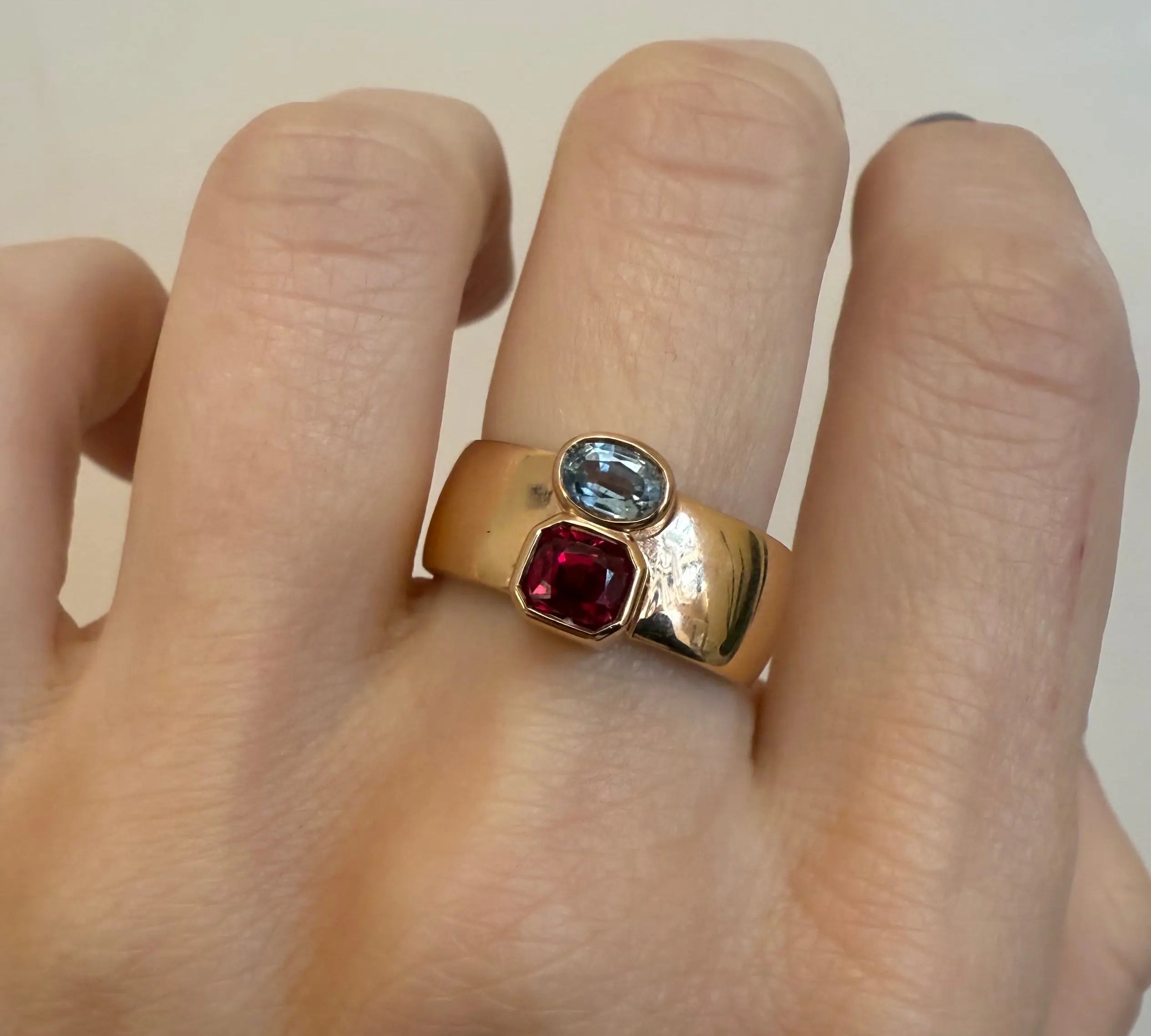 1.02ct Ruby & Sapphire Relic Ring [on hand]