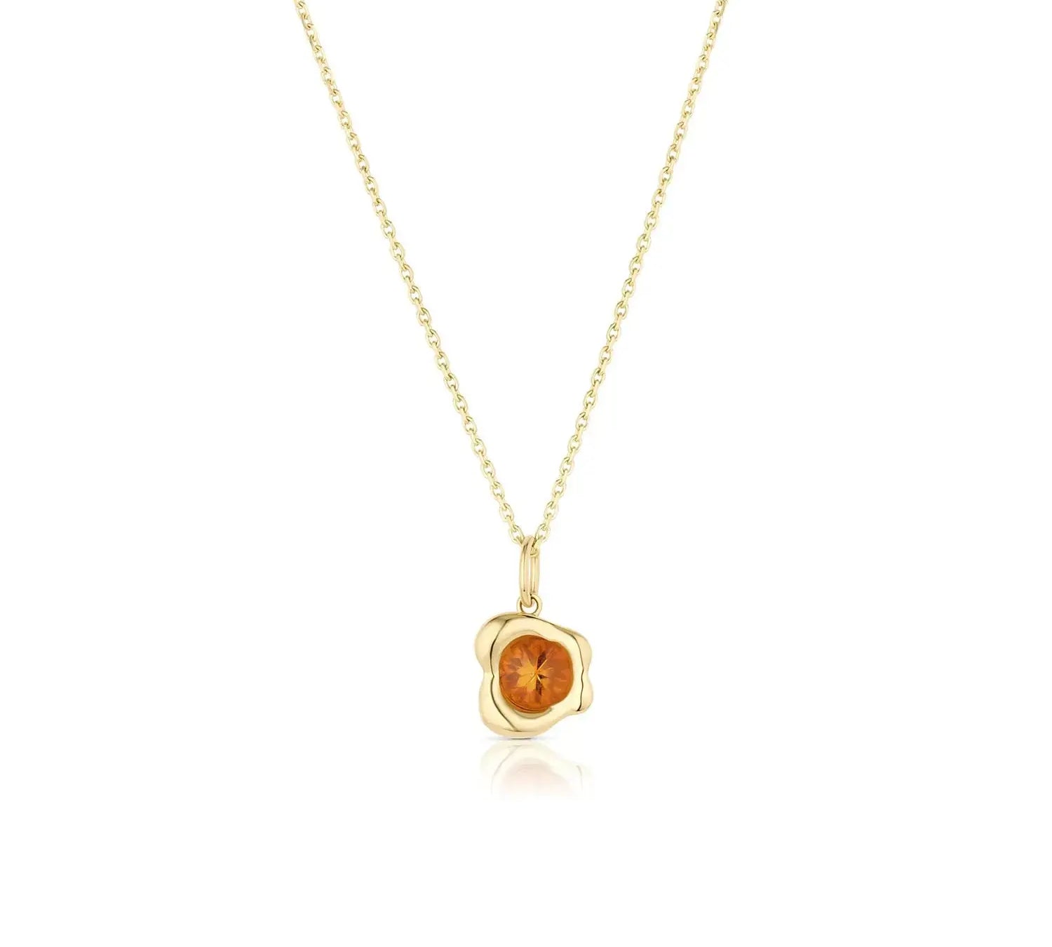 1.13ct Citrine Abstract Bezel Pendant