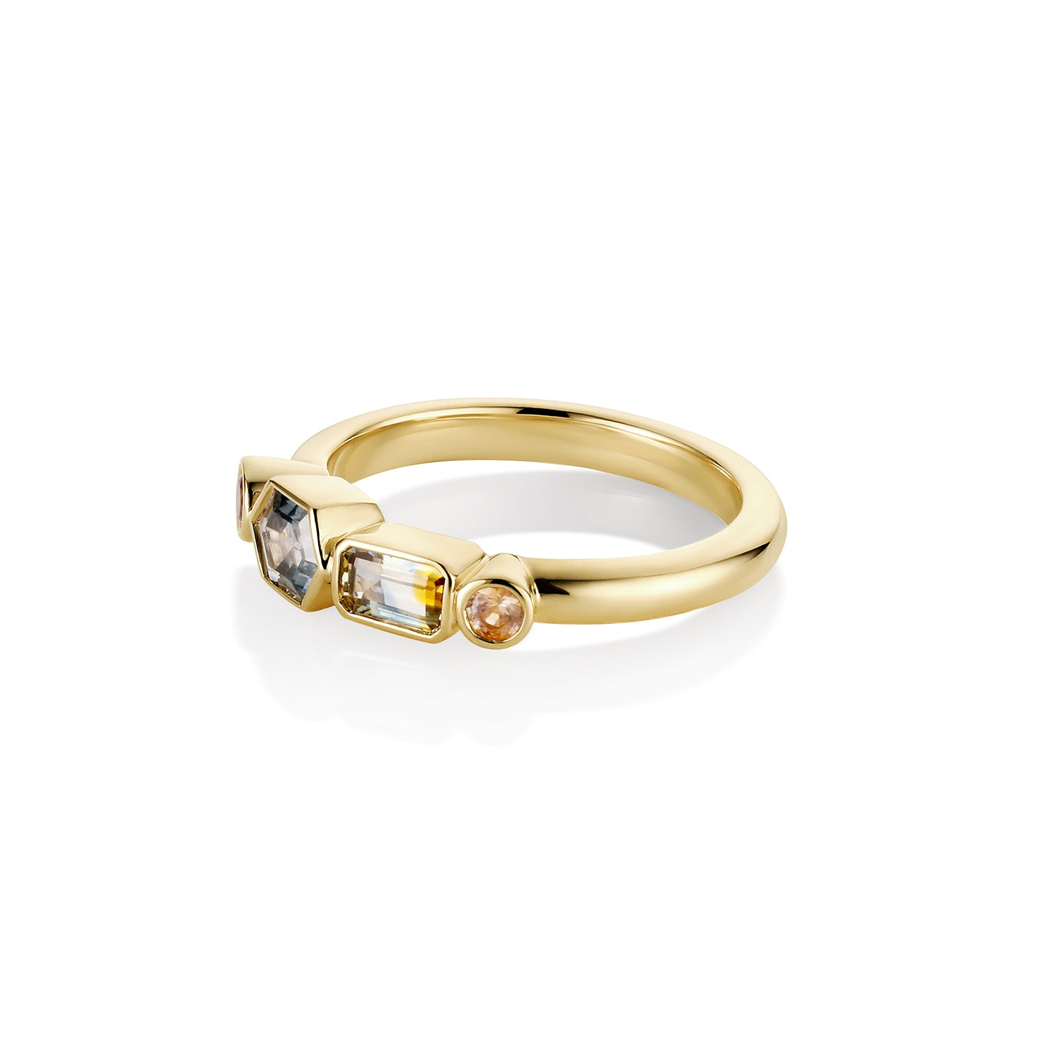1.08ctw Montana Sapphire Linear Ring side