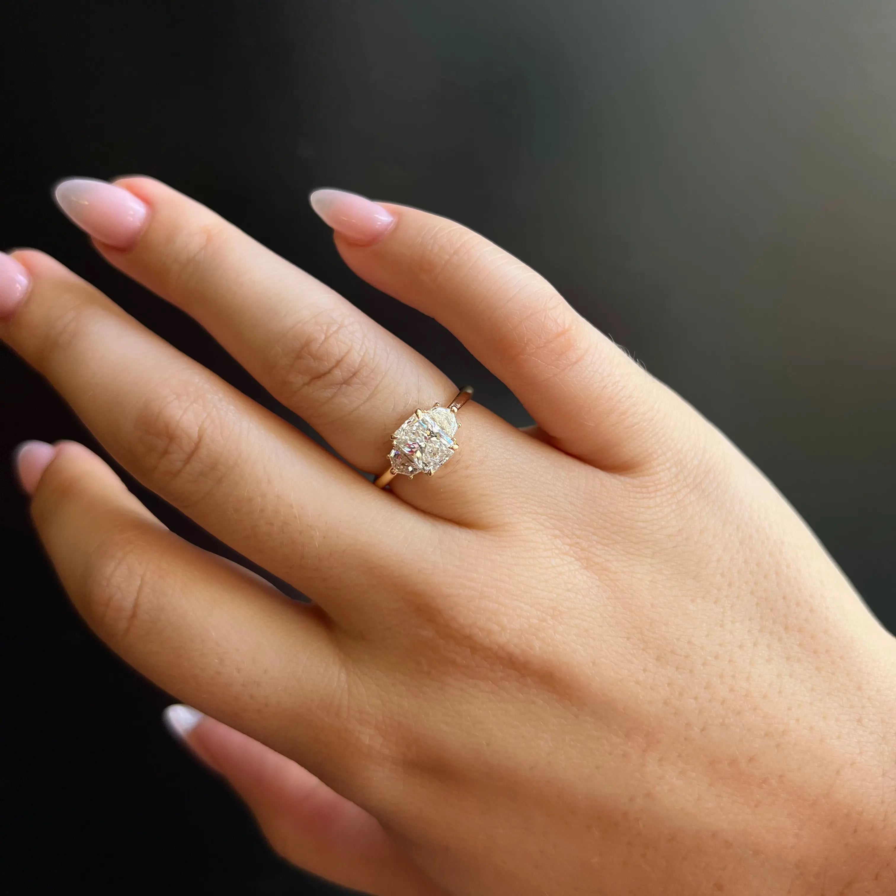 1.09ct Radiant Diamond Band & 0.28tcw Cadillac Diamond Ring [on hand]