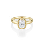 1.09ct Lab-Created Diamond Cushion Georgia Ring [Yellow Gold]