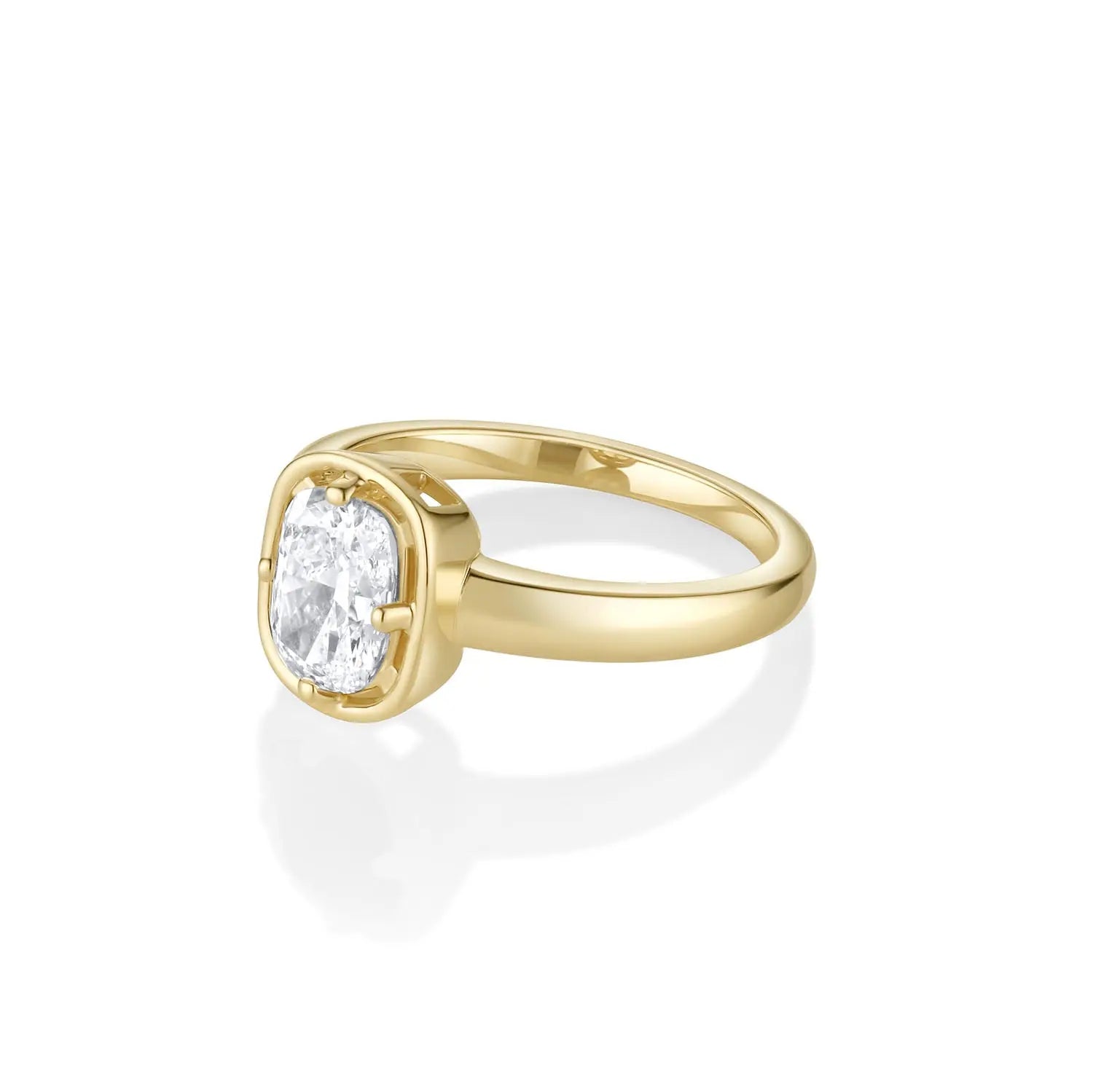 1.09ct Lab-Created Diamond Cushion Georgia Ring side view