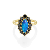 1.11ct Marquise Black Opal Petals