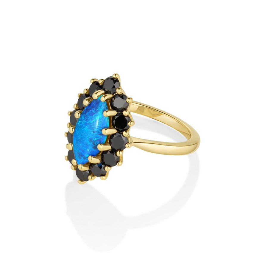 1.11ct Marquise Black Opal Petals