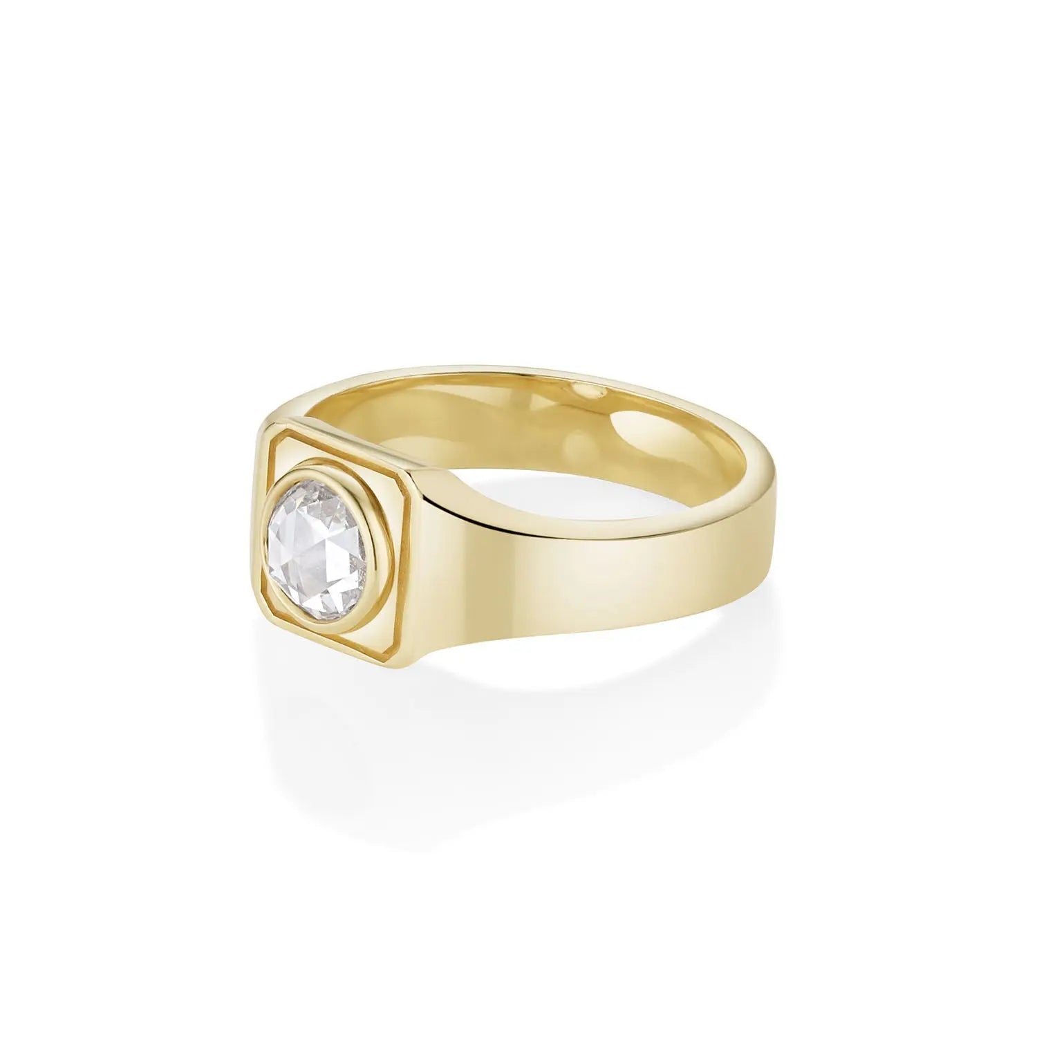 1.11ct Rose Cut Men's Signet Marrow Fine Retail