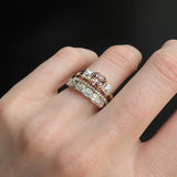 1.12ct Malaya Garnet and 0.91tcw French Cut Diamond Ring [on hand]