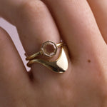 1.15ct White Diamond Octagon Bezel Ring Marrow Fine
