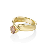 1.18ct Peach Sapphire Twist Ring