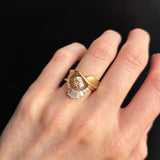 1.18ct Peach Sapphire Twist Ring [on hand]